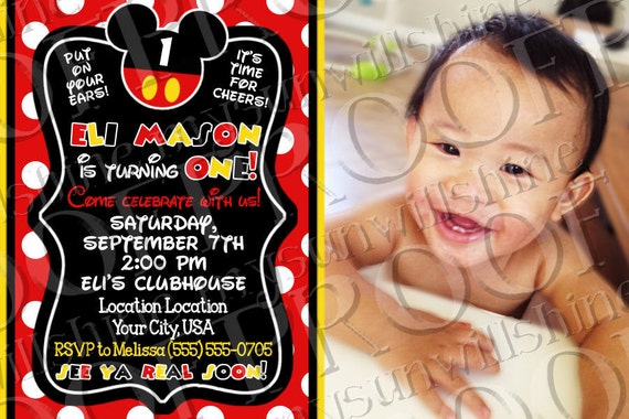 Mickey Mouse Clubhouse Invitation, Minnie Mouse Invitation, Mickey Mouse Invitation Il_570xn