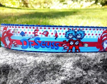 Thing 1 & Thing 2 1 Inch Width Dog Collar