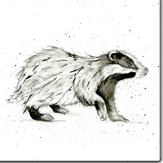 Dachs Gruß Karte Tier Geburtstagskarte freier Raum Wald Dachs Gruß Karte Tier Geburtstagskarte freier Raum Wald