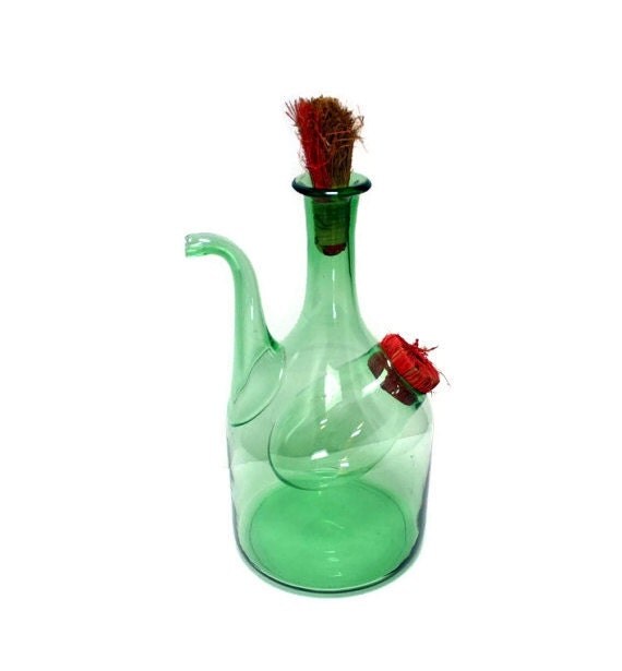 Princess House Wine Decanter with Ice Chamber and Spout. Hand