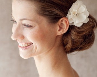 Bridal Silk Flower, Wedding Hair Flower, Headpiece - "Cosima"
