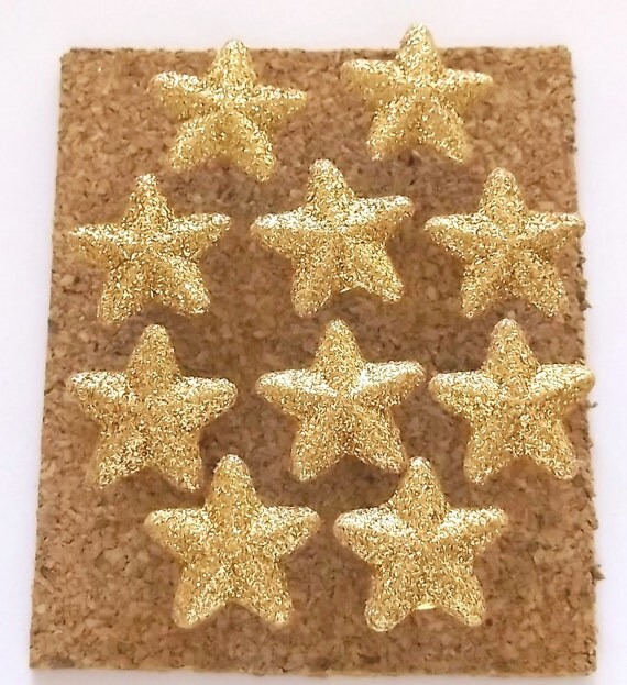 Gold Stars Push Pins Decorative Push Pins Star by GiftsNThisNThat