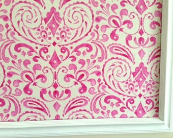 Pink Flourishes Pin Board Cork Board
