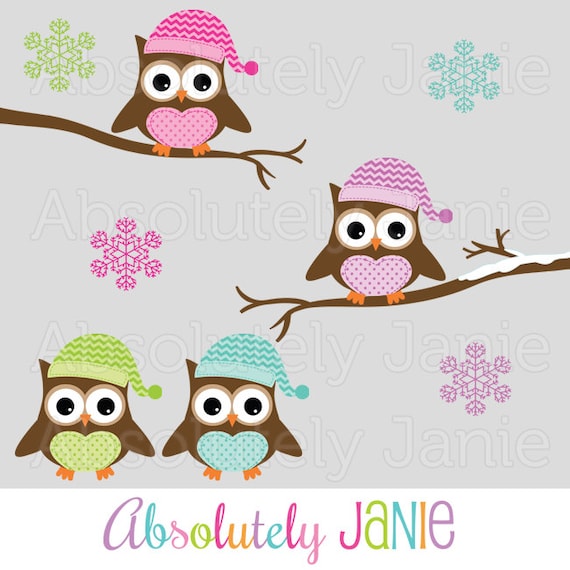free clipart christmas owls - photo #13