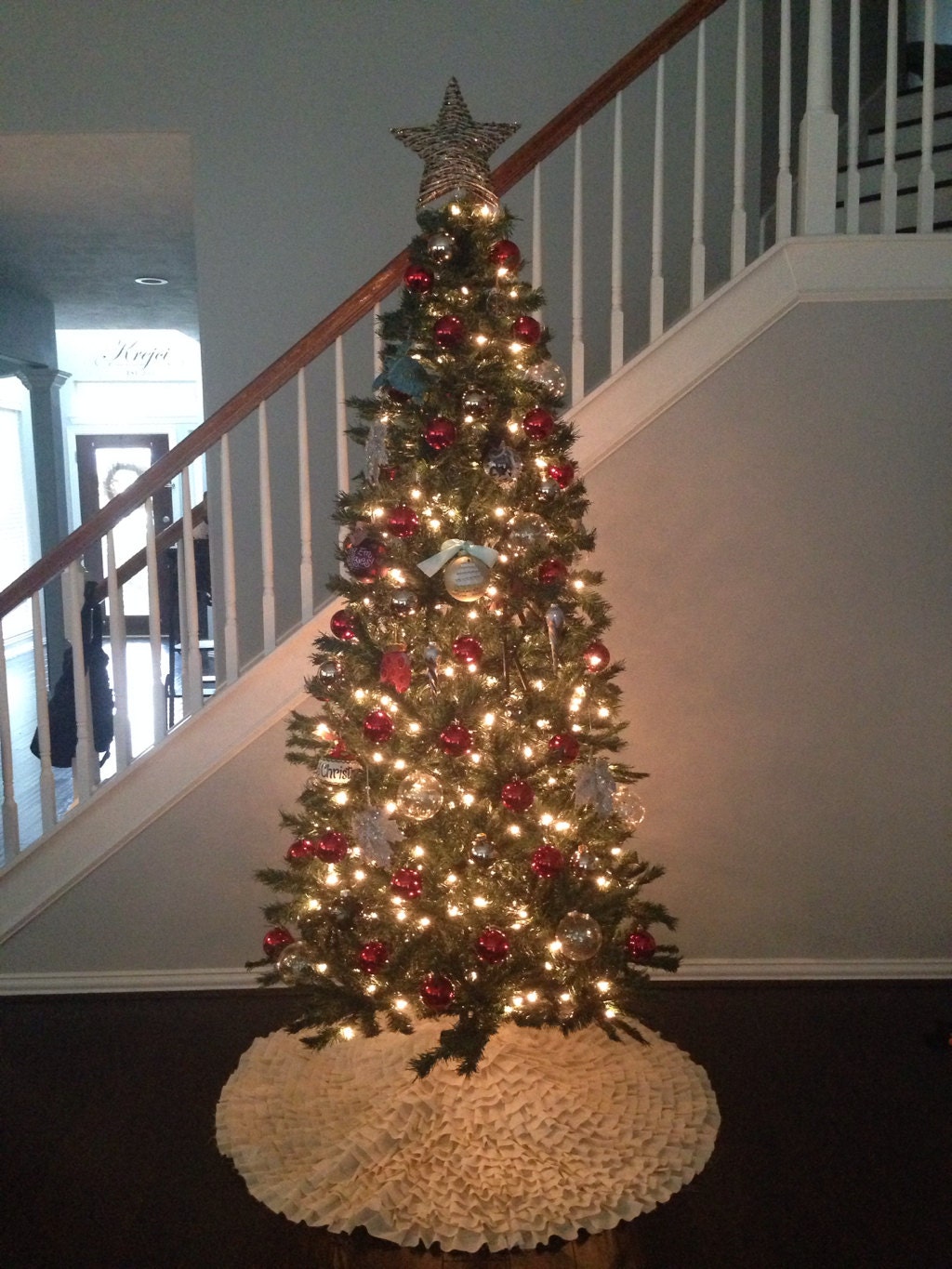 66 to 72 ruffled christmas tree skirt by thecraftyirishmama 66 to 72 ruffled christmas tree skirt by thecraftyirishmama
