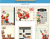 Digital Christmas journaling cards / 3" by 4"/ downloadable / printable / PDF / JPEG / Santa / Elves Il_170x135