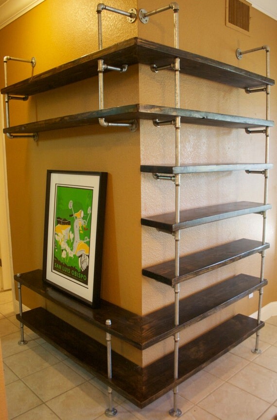 Industrial Pipe Shelving Entertainment Unit- Entertaiment 