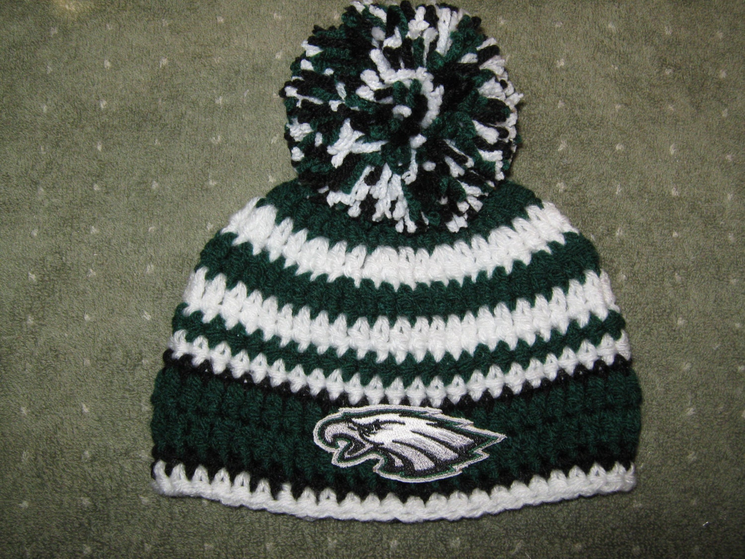 Crochet Beanie Baby Hat Philadelphia Eagles