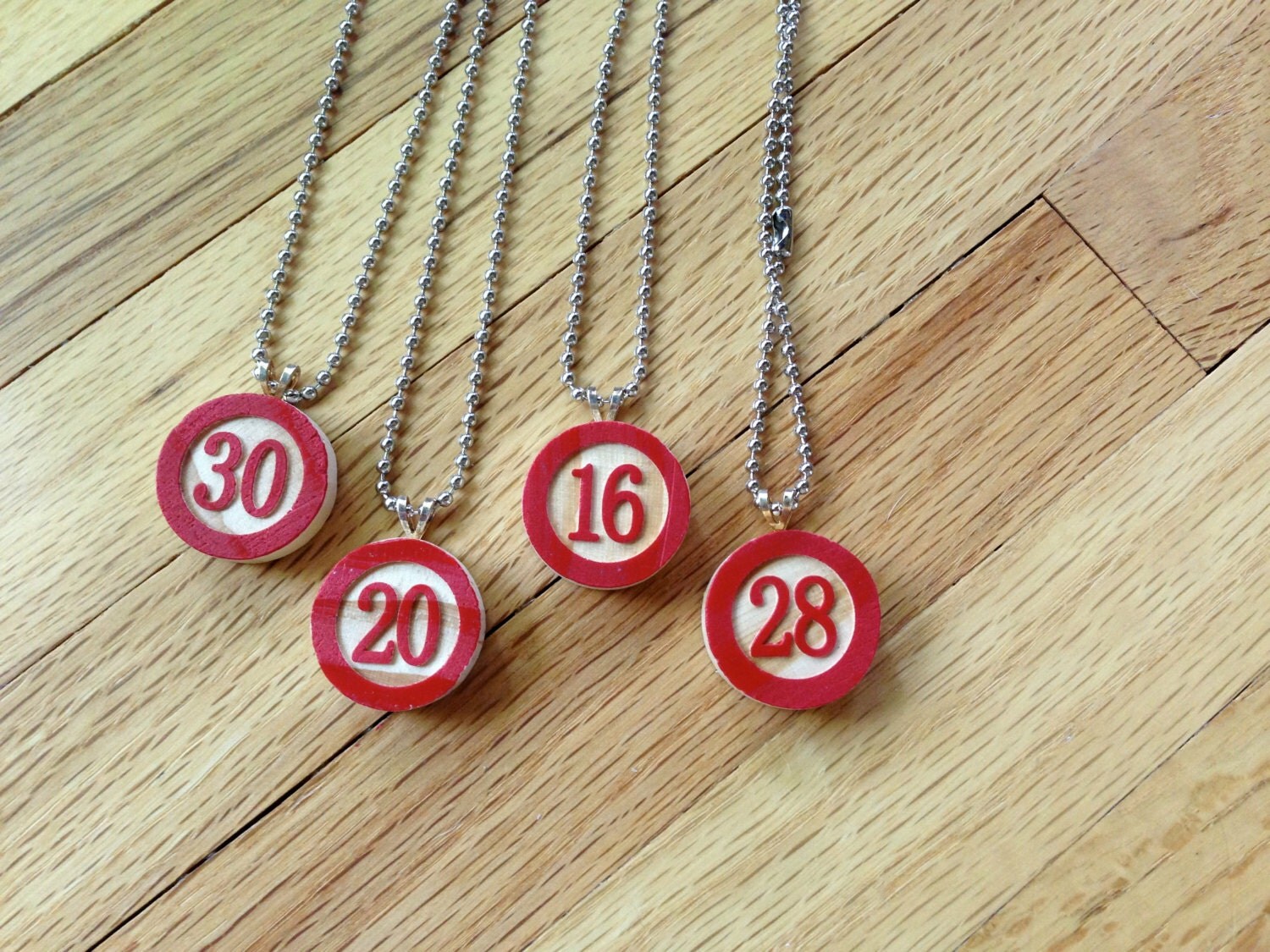 BINGO Pendant / Necklace on Silver Plated Ball Chain by DressedByJ