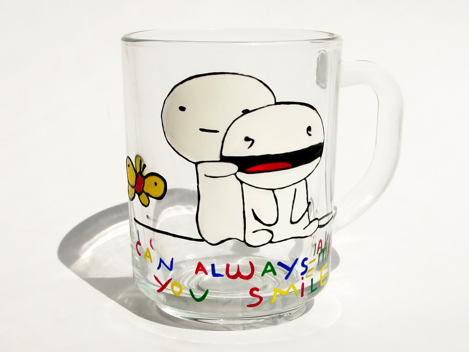 Smile coffee mug text mug custom text mug hand painted Smile coffee mug text mug custom text mug hand painted