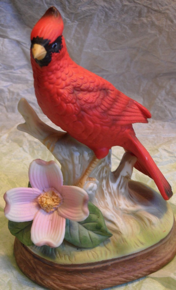 cardinal porcelain bird figurine