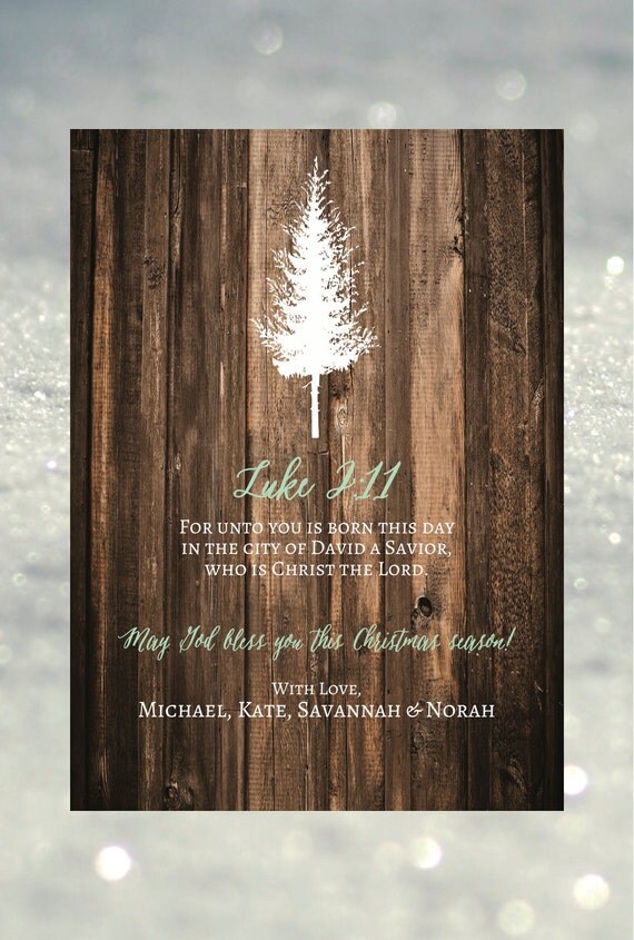 Rustic Tree Christmas Card // 5x7 DIY Printable by blacklabstudio