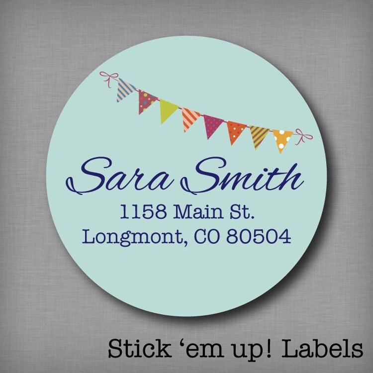 Return Address Labels Personalized Round Address Stickers