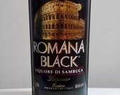 Romana Black Liquore Di Sambuca Upcycled Bottle All Natural Soy Candle