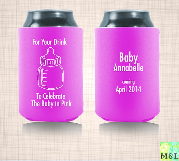Baby Shower Gift Can Koozie For Your Drink To by MintandLemon
