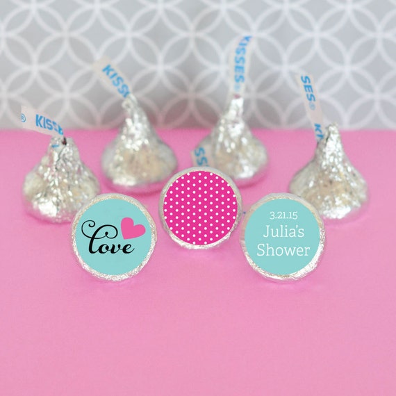 Bridal Shower Hershey® Kiss Labels Candy Kisses Stickers