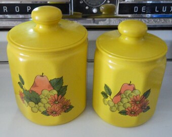 Kromex kitchen canisters / retro kitchen canisters / craft storage / clearance