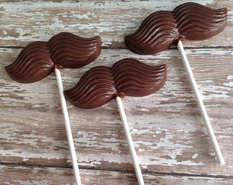 12 Chocolate Mustache Lollipops Little Man Mario Birthday Party Baby Shower Mario Birthday Party Favors