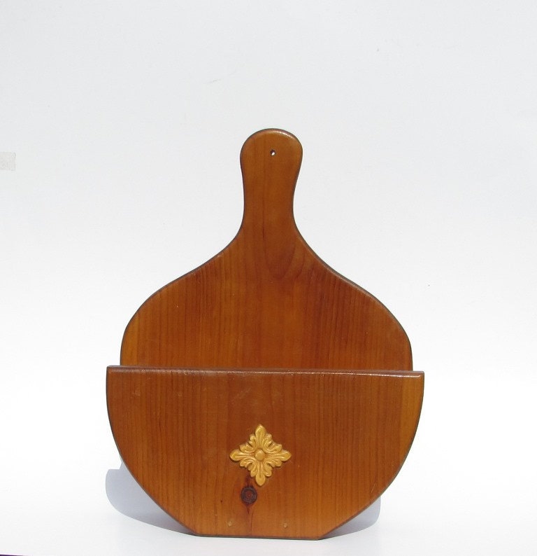 Vintage Wooden Paper Plate Holder Handcrafted Hold 50 Plates