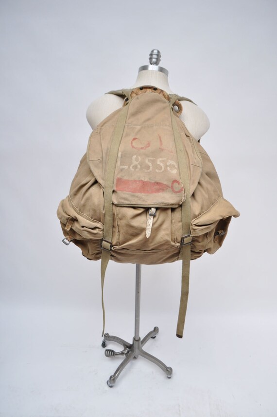 vintage WWII military backpack LARGE rucksack ruck sack back