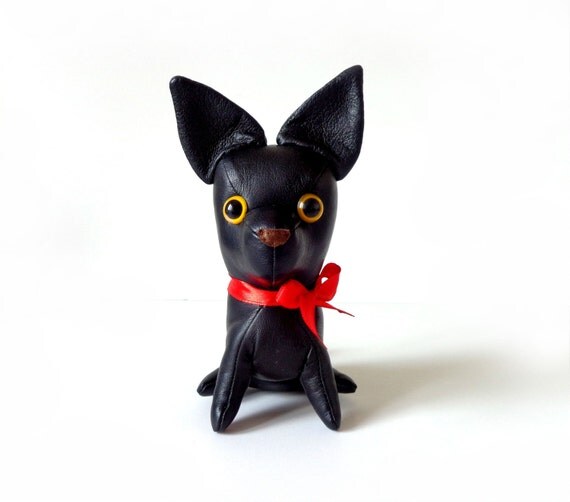 black chihuahua plush toy