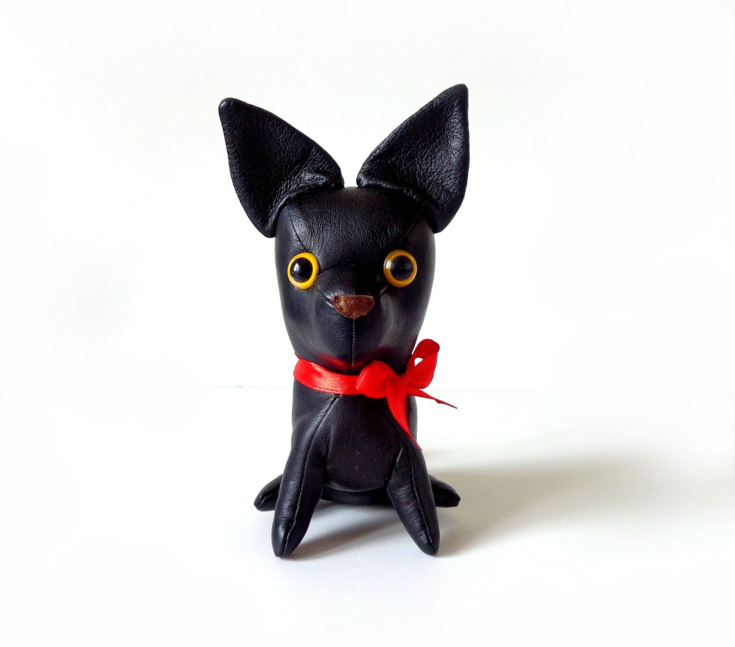 stuffed black chihuahua