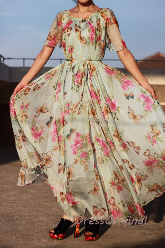 Long flowing summer dresses with sleeves dress