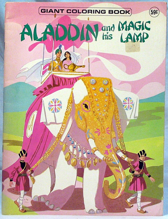 Aladdin and His Magic Lamp Giant Coloring by ClassicTouchBooks