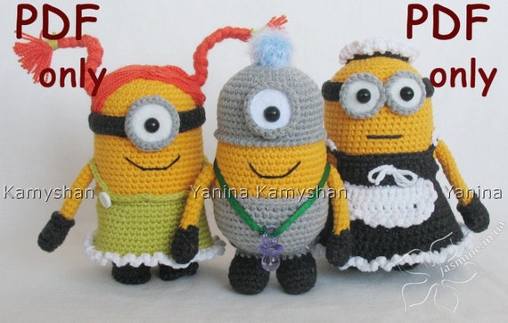 Cute little yellow monsters crocheted amigurumi PDF by ...