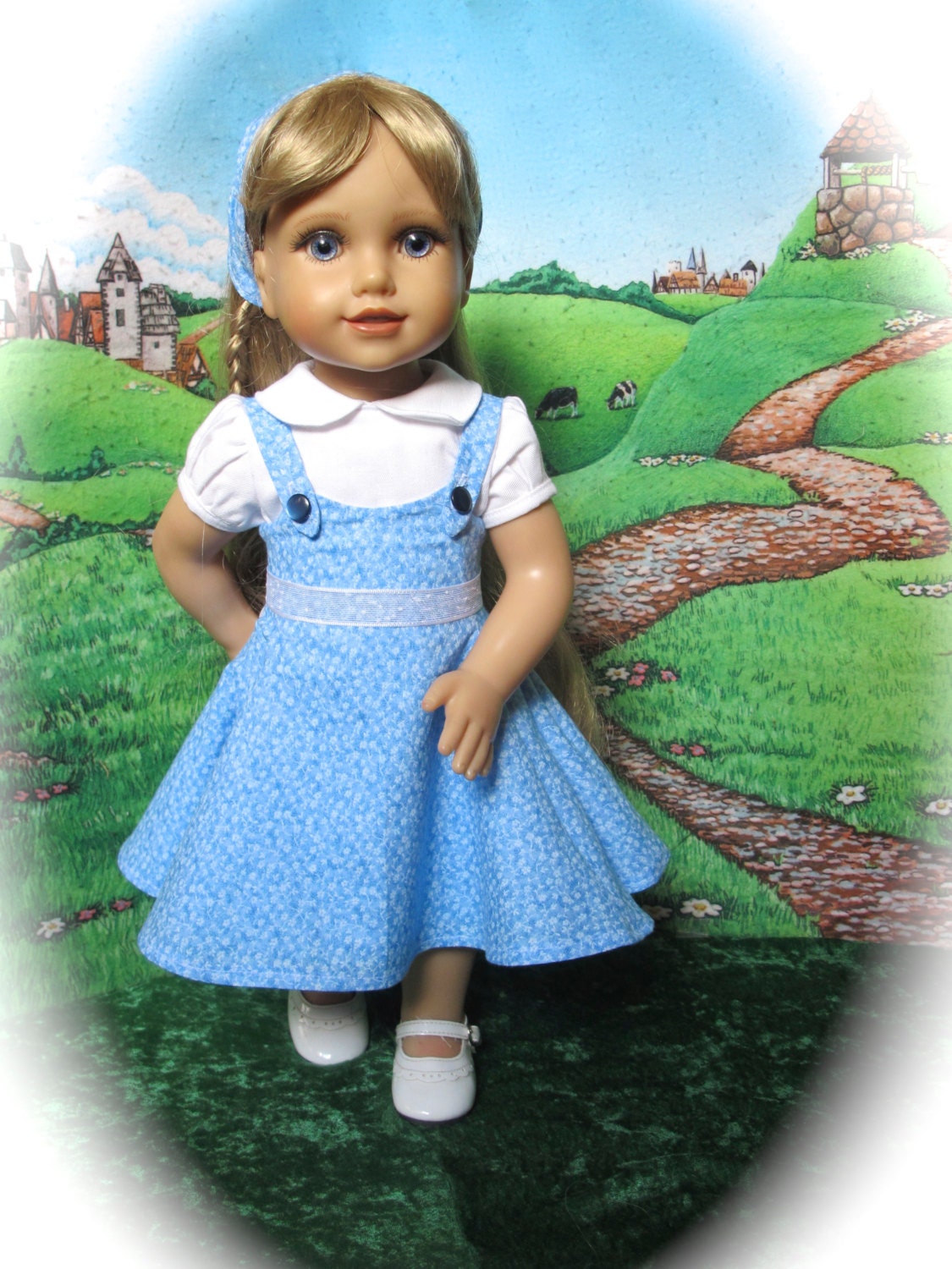 VintageStyle 1950s American Girl Doll Dress by RainbowLilyDesigns