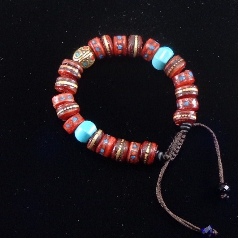 Tibetan Healing Bracelet / Yak Bone / Yak Bone Jewelry/