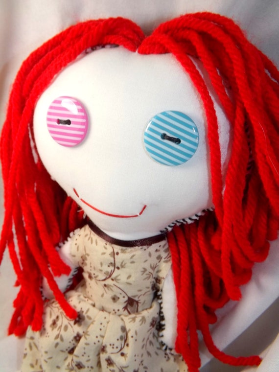 rag doll with button eyes