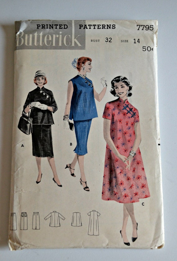 Vintage Maternity Sewing Pattern Butterick 7795