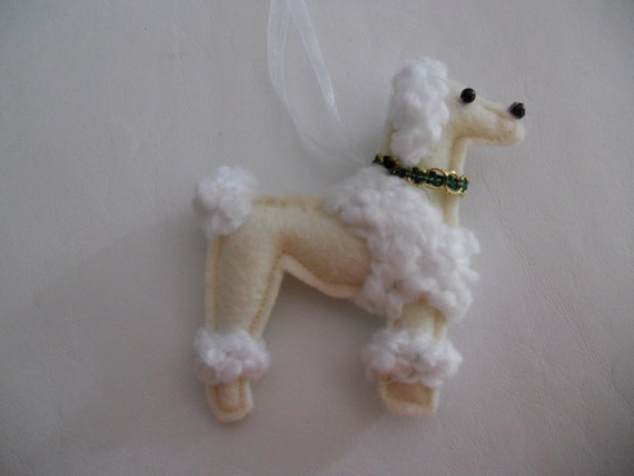 mini poodle ornament