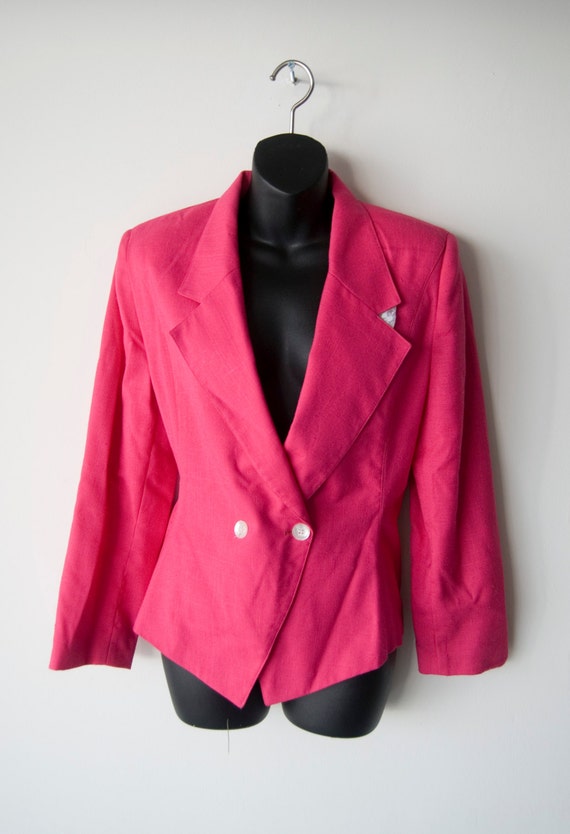 hot pink blazer womens