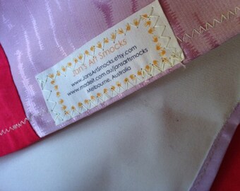Order your CUSTOM large size smock here. Age 9 - 12 years.