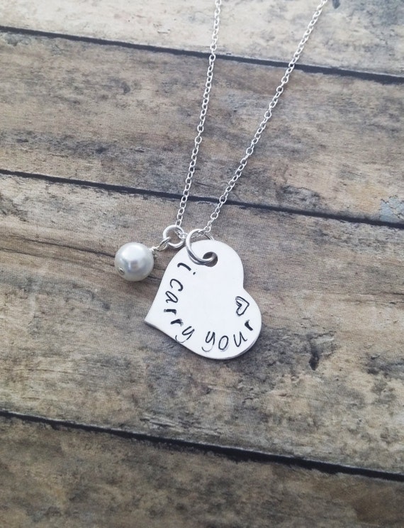 I Carry Your Heart Necklace / Sterling Silver by GracefullyMine