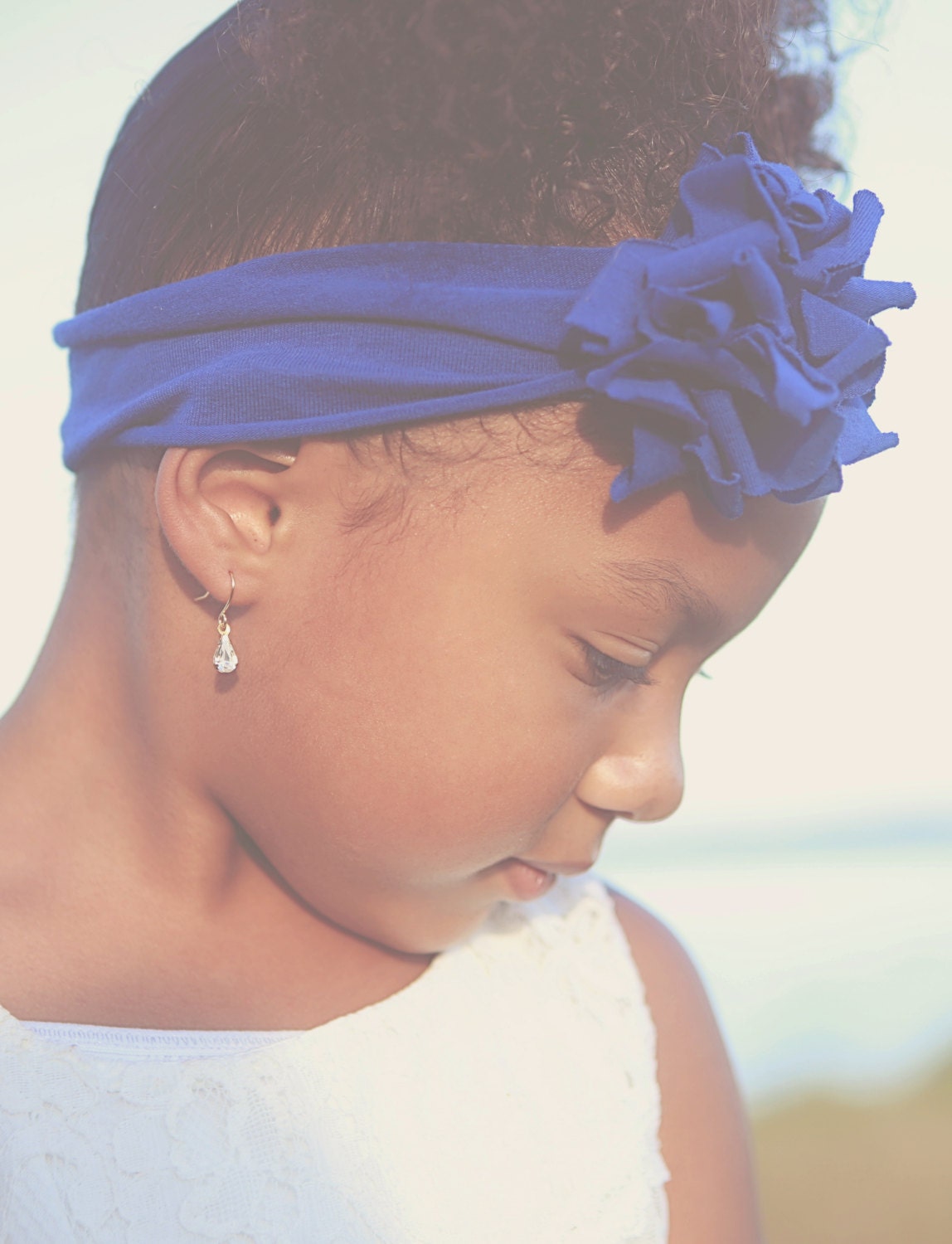 Little Girl Tiny Crystal Dangle Earrings by wildjuniper on Etsy