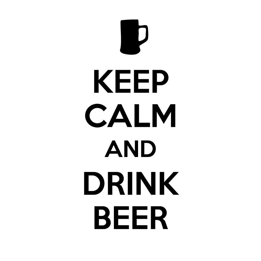 Decal only. Keep Calm and Drink Beer. Mug Wall Decal Sticker