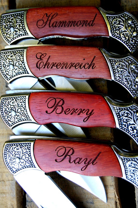 Custom Wedding Gift, Personalized Knives, 6 Groomsmen Pocket Knife ...