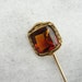 RESERVED Unusual Reverse Cut Citrine in Art Nouveau Era Stick Pin, Laurel Wreath 378L9W-N