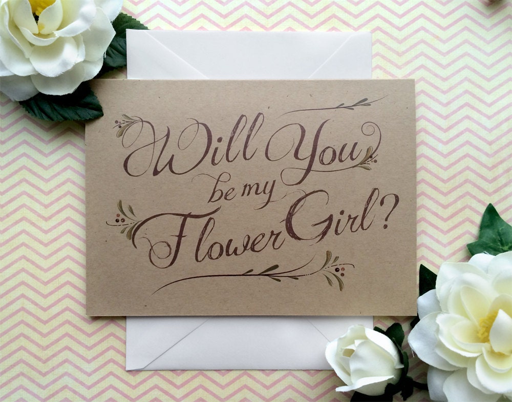 Will You Be My Flower Girl Card Flower Girl Cards Wedding