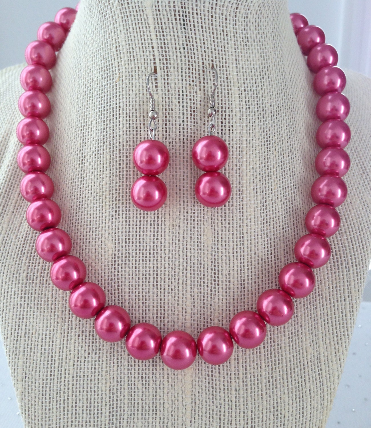 pink wedding necklace