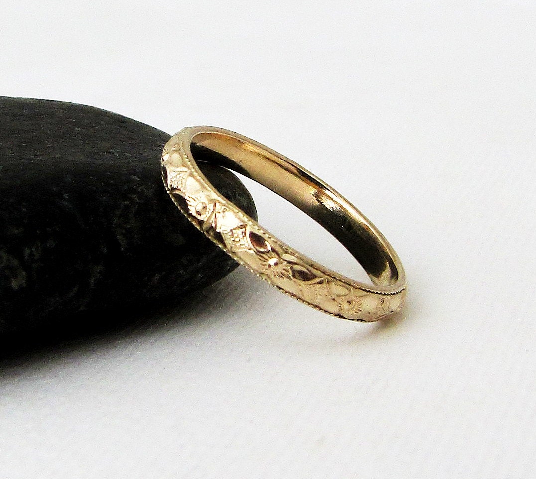 Band  Floral Thin Women's band Wedding gold Gold Ring GoldSmack wedding by floral Wedding