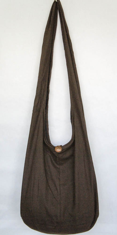 yaamstore basic brown sling shoulder bag hippie hobo by yaamstore basic brown sling shoulder bag hippie hobo by