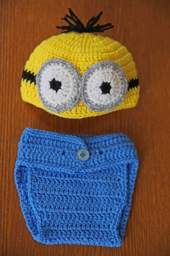 Minion Despicable Me Movie Beanie and Diaper Cover by ...