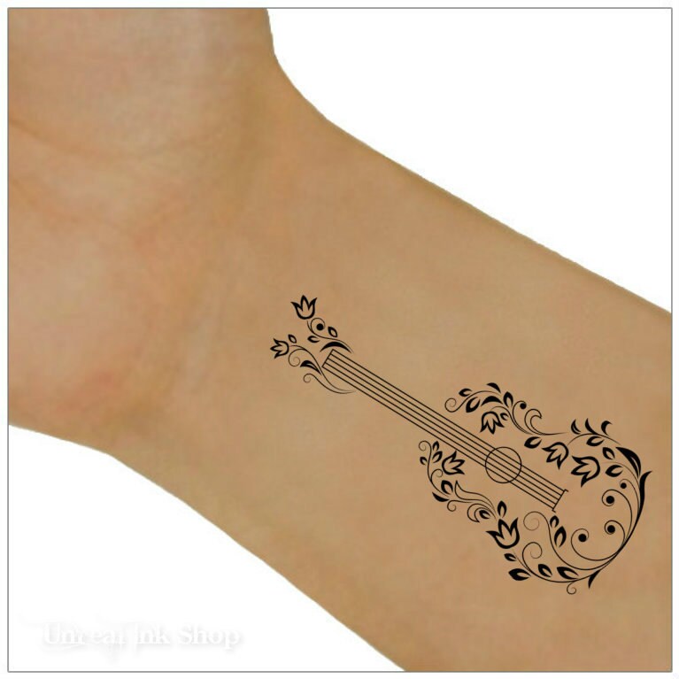 temporary tattoo guitar waterproof fake tattoo thin durable temporary tattoo guitar waterproof fake tattoo thin durable