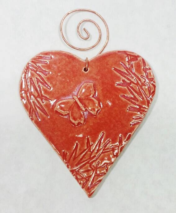 Wall heart ceramic heart ornament ceramic hearts wall