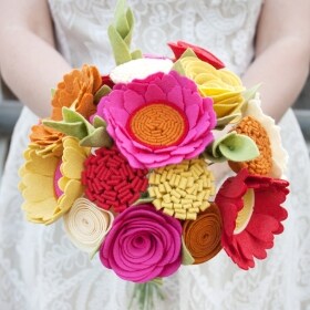 Felt Bouquet - Wedding Bouquet - Alternative Bouquet - "Bright Fall"