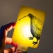 Kiwi Nightlight on Bright Neon Yellow Fused Glass Night Light - Gift for Baby Shower or Nature Lover - New Zealand